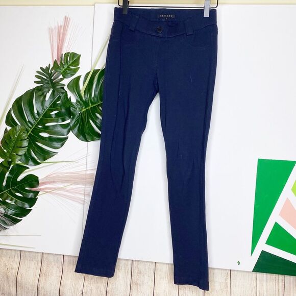 Theory Navy Skinny Trousers Size Small - Picture 1 of 6